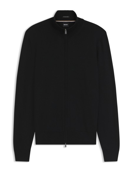 ZIP-UP SWEATER IN MERINO WOOL