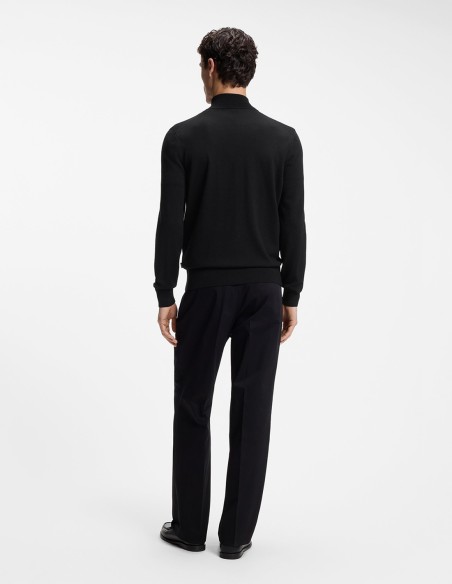 ZIP-UP SWEATER IN MERINO WOOL
