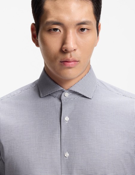REGULAR FIT SHIRT IN STRUCTURED STRETCH COTTON