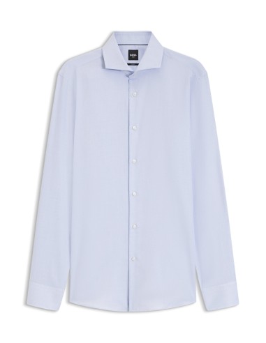 SLIM FIT COTTON SHIRT WITH SPREAD COLLAR