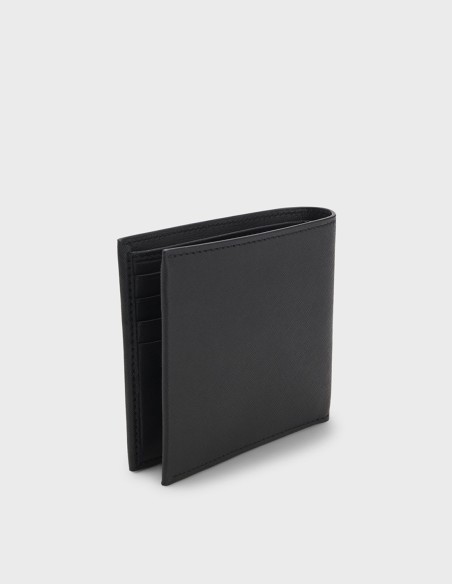 STRUCTURED FOLDING WALLET WITH LOGO LETTERING