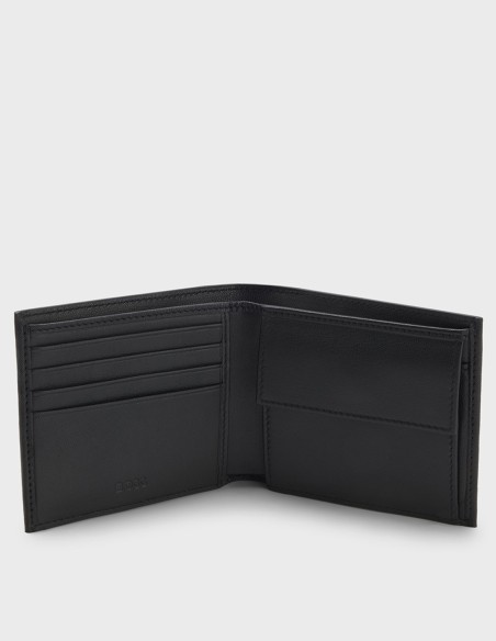 STRUCTURED FOLDING WALLET WITH LOGO LETTERING