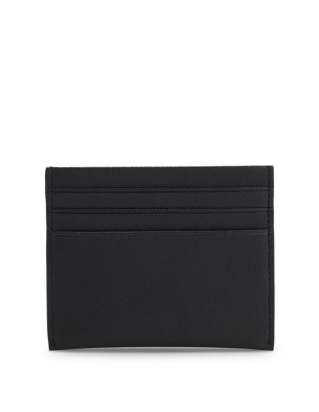 CARD HOLDER IN TEXTURED LEATHER WITH BRANDING