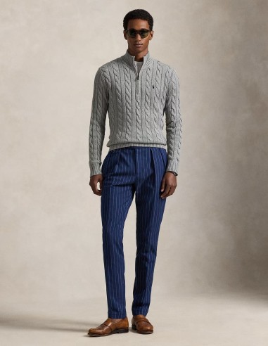 ΠΟΥΛΟΒΕΡ CABLE-KNIT COTTON QUARTER-ZIP