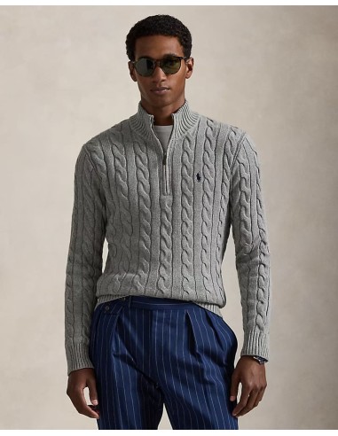 ΠΟΥΛΟΒΕΡ CABLE-KNIT COTTON QUARTER-ZIP