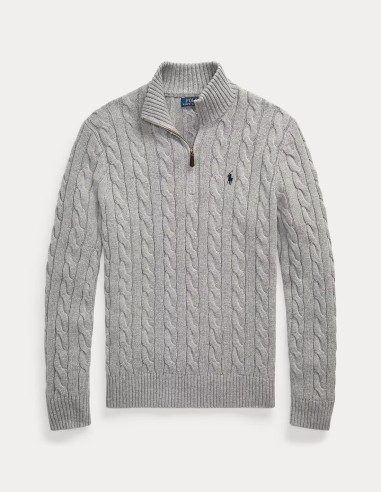 ΠΟΥΛΟΒΕΡ CABLE-KNIT COTTON QUARTER-ZIP