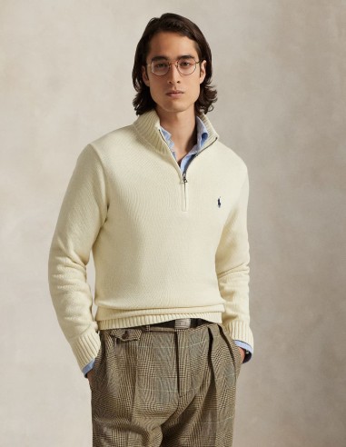ΠΟΥΛΟΒΕΡ QUARTER-ZIP COTTON MOCKNECK