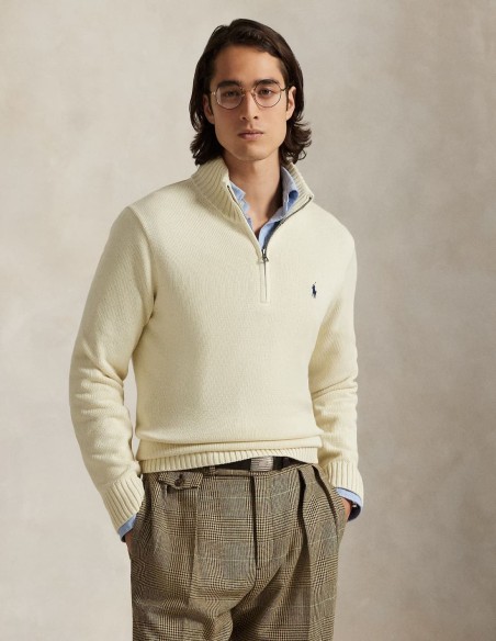 ΠΟΥΛΟΒΕΡ QUARTER-ZIP COTTON MOCKNECK