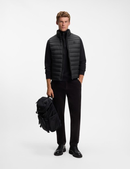 WATER-REPELLENT GILET WITH LOGO PATCH