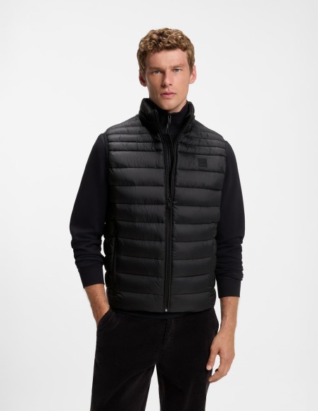WATER-REPELLENT GILET WITH LOGO PATCH