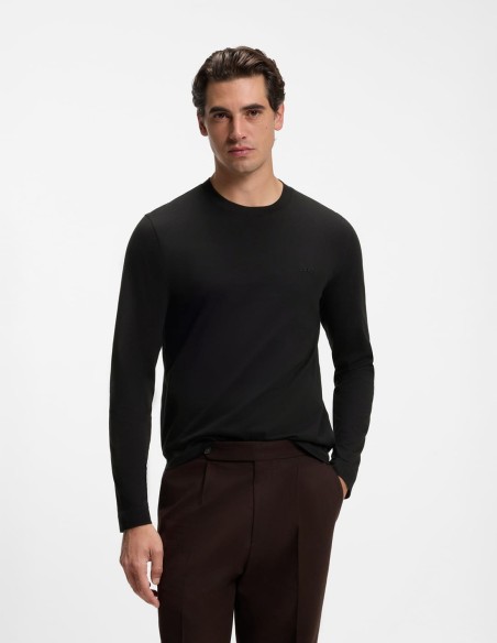 T-SHIRT LONG-SLEEVED WITH LOGO DETAIL