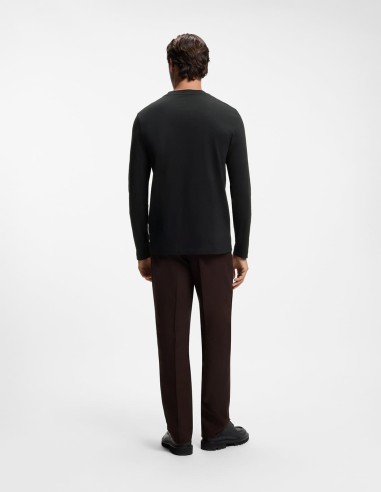 T-SHIRT LONG-SLEEVED WITH LOGO DETAIL