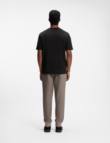 T-SHIRT TONAL FLOCK-LOGO STRETCH COTTON