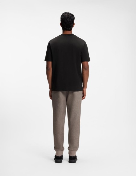 T-SHIRT TONAL FLOCK-LOGO STRETCH COTTON