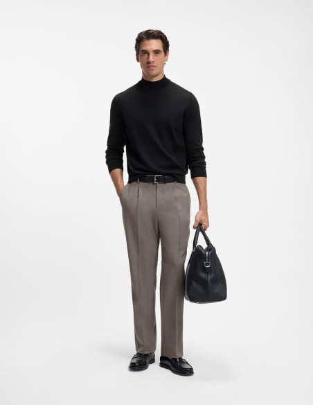 MOCK-NECK SWEATER IN EXTRA FINE MERINO WOOL
