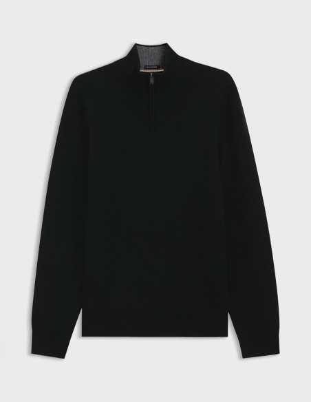 ZIP-NECK SWEATERWOOL