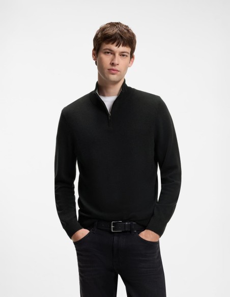 ZIP-NECK SWEATERWOOL