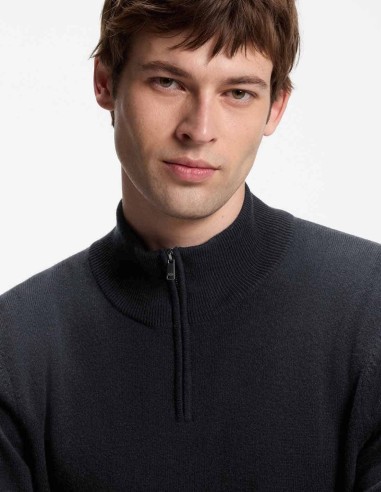 ΠΟΥΛΟΒΕΡ ZIP-NECK WOOL CASHMERE