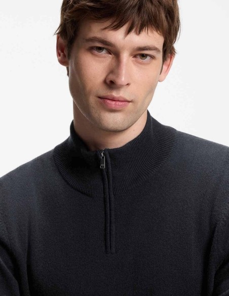 ΠΟΥΛΟΒΕΡ ZIP-NECK WOOL CASHMERE