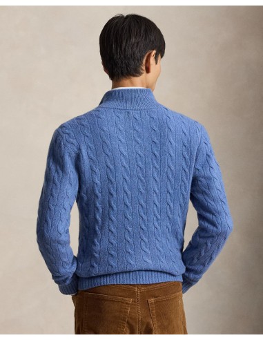 CABLE-KNIT WOOL-CASHMERE QUARTER-ZIP...