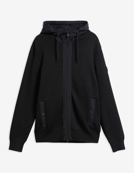 INLINE KNITTED HOODIE