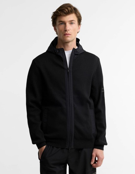 INLINE KNITTED HOODIE