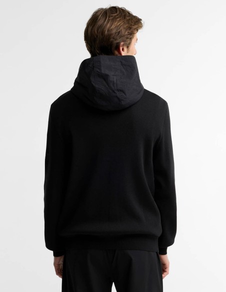INLINE KNITTED HOODIE