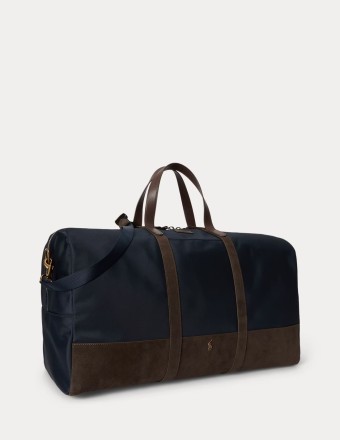 SUEDE-TRIM DUFFEL BAG 2