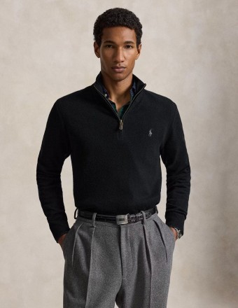 WOOL QUARTER-ZIP SWEATER