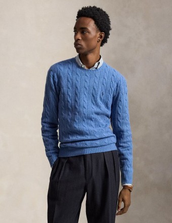 CABLE-KNIT WOOL-CASHMERE...