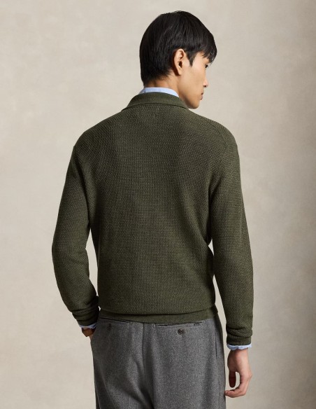 WASHABLE WOOL POLO-COLLAR JUMPER