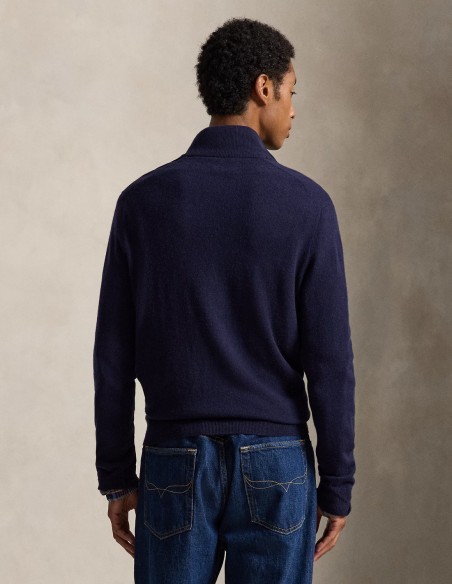 POLO BEAR WOOL QUARTER ZIP JUMPER