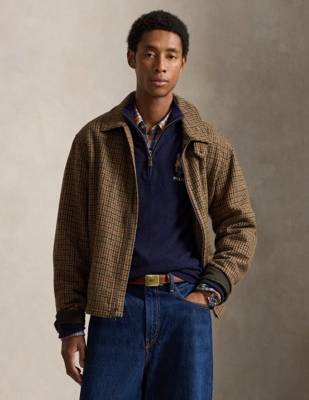 POLO BEAR WOOL QUARTER ZIP JUMPER