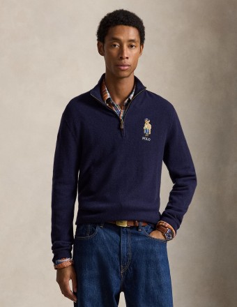 POLO BEAR WOOL QUARTER ZIP...