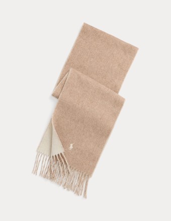REVERSIBLE WOOL-BLEND SCARF