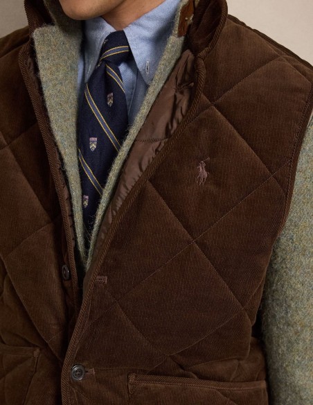 QUILTED CORDUROY GILET