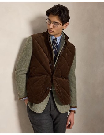QUILTED CORDUROY GILET