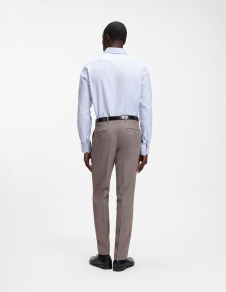 REGULAR FIT DRESS SHIRT IN STRUCTURED COTTON