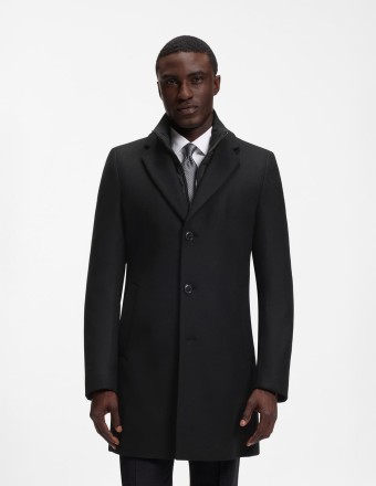 WOOL-BLEND COAT WITH ZIP-UP...