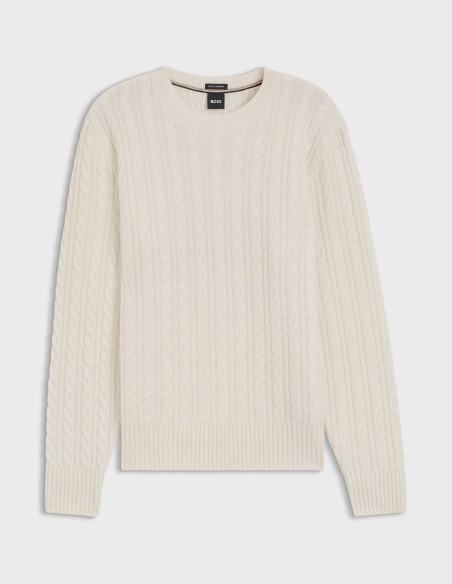 ΠΟΥΛΟΒΕΡ CABLE-KNIT WOOL & CASHMERE