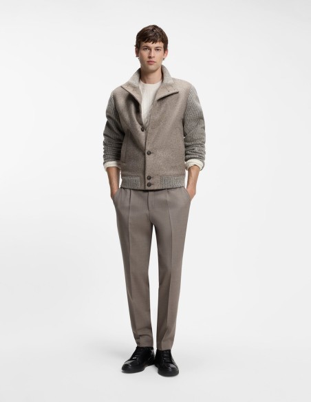 CABLE-KNIT SWEATER IN VIRGIN WOOL & CASHMERE