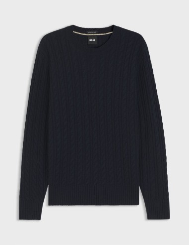 CABLE-KNIT SWEATER IN VIRGIN WOOL &...