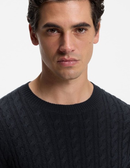 ΠΟΥΛΟΒΕΡ CABLE-KNIT WOOL & CASHMERE