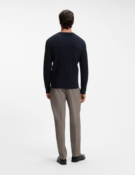 CABLE-KNIT SWEATER IN VIRGIN WOOL & CASHMERE