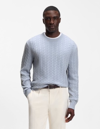 ΠΟΥΛΟΒΕΡ CABLE-KNIT WOOL &...