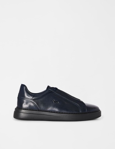 LEATHER SNEAKER WITH STRETCH LACING
