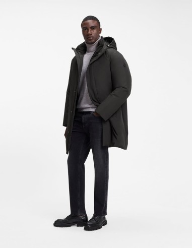 HOODED DOWN WATER-REPELLENT JACKET
