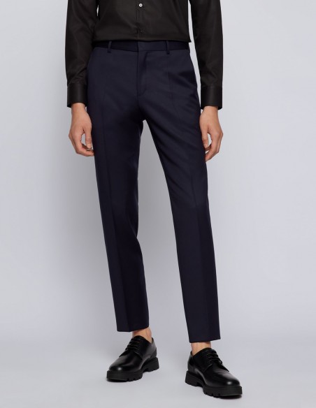 SLIM FIT TROUSERS IN VIRGIN-WOOL SERGE