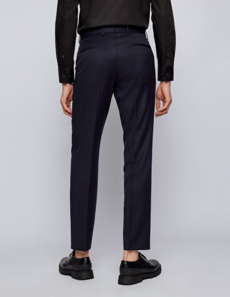 SLIM FIT TROUSERS IN VIRGIN-WOOL SERGE