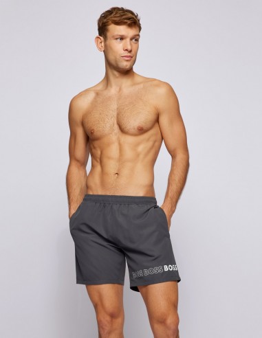 RECYCLED-MATERIAL SWIM SHORTS WITH...